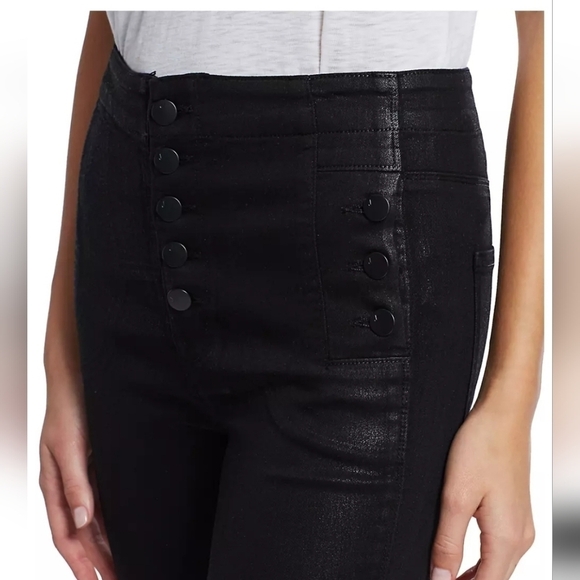 J Brand Natasha Button Sky High Coated Skinny Jeans in Fearless 24 - Picture 8 of 11